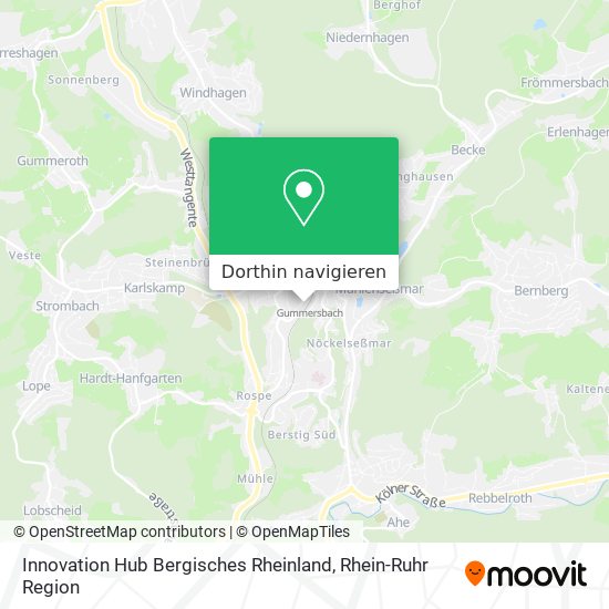 Innovation Hub Bergisches Rheinland Karte