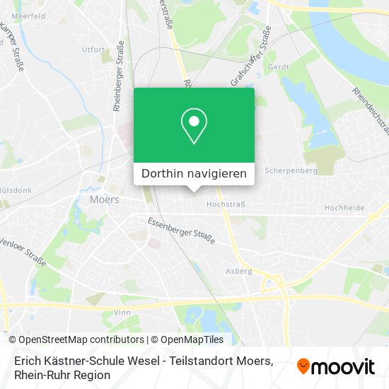 Erich Kästner-Schule Wesel - Teilstandort Moers Karte