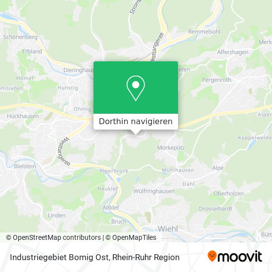 Industriegebiet Bomig Ost Karte