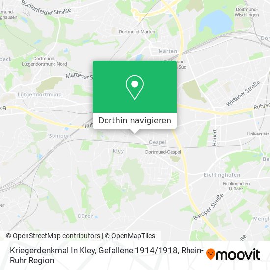 Kriegerdenkmal In Kley, Gefallene 1914 / 1918 Karte