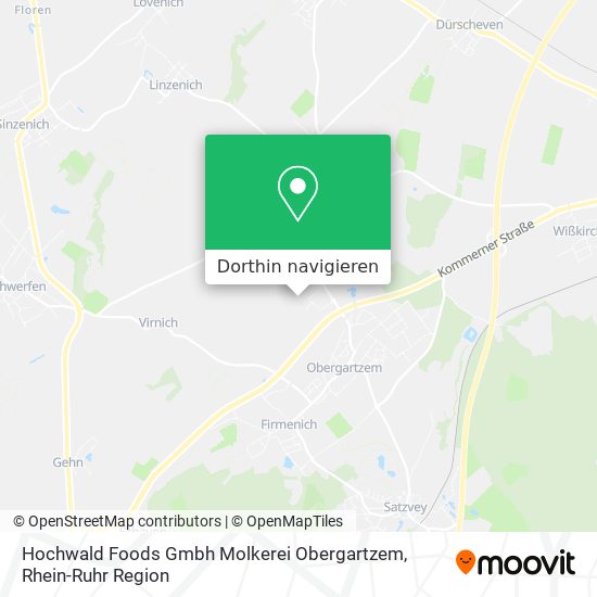 Hochwald Foods Gmbh Molkerei Obergartzem Karte