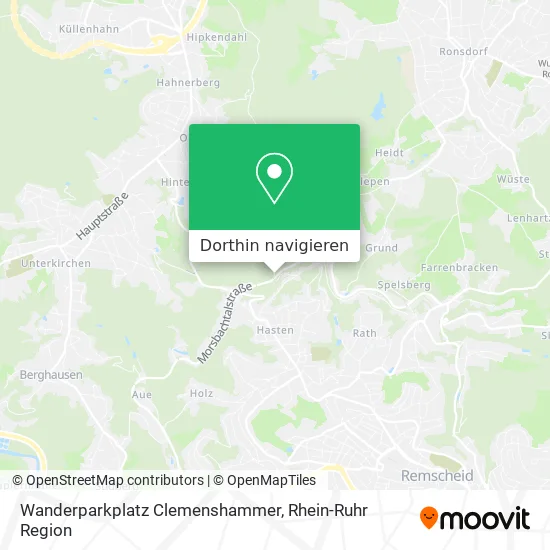 Wanderparkplatz Clemenshammer Karte