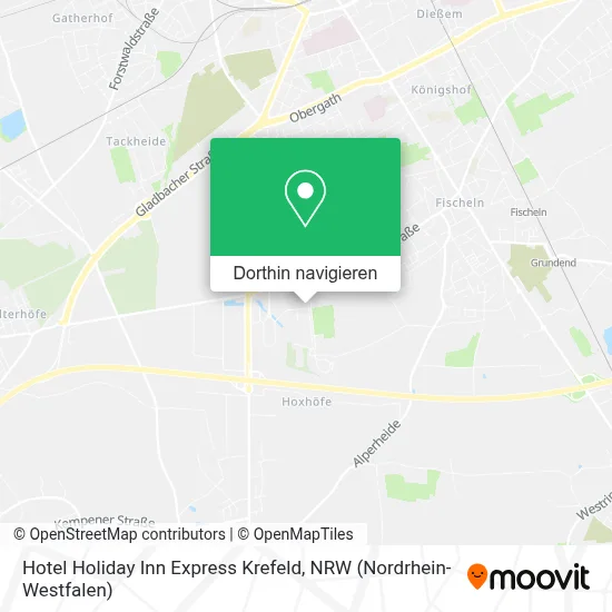 Hotel Holiday Inn Express Krefeld Karte