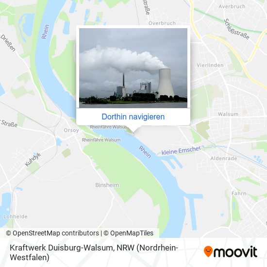 Kraftwerk Duisburg-Walsum Karte