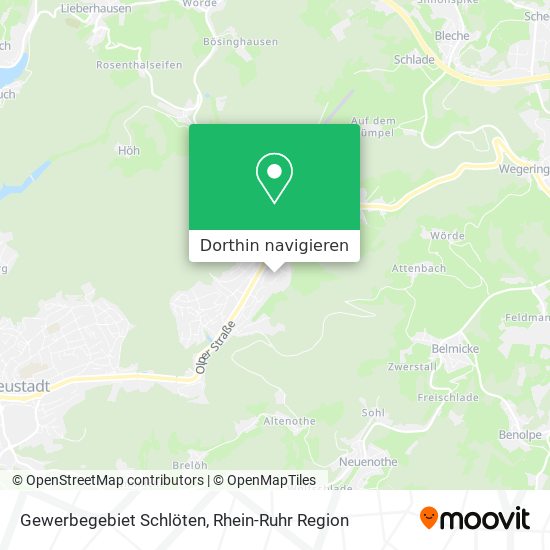 Gewerbegebiet Schlöten Karte