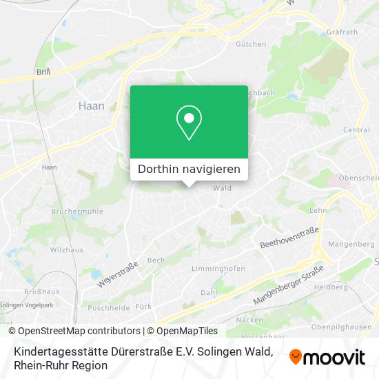 Kindertagesstätte Dürerstraße E.V. Solingen Wald Karte
