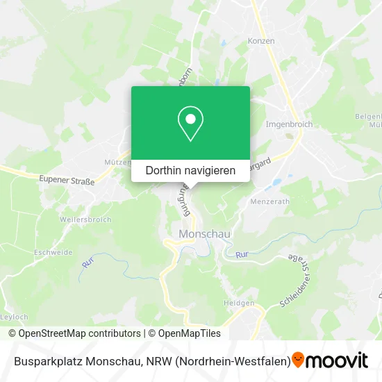 Busparkplatz Monschau Karte