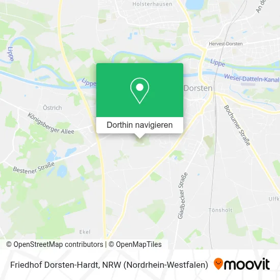 Friedhof Dorsten-Hardt Karte