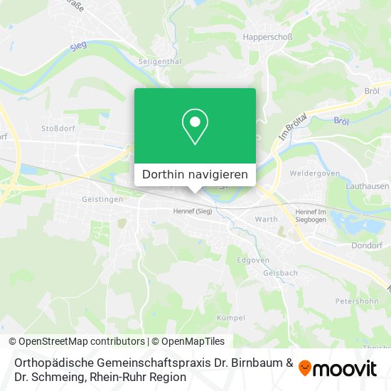 Orthopädische Gemeinschaftspraxis Dr. Birnbaum & Dr. Schmeing Karte