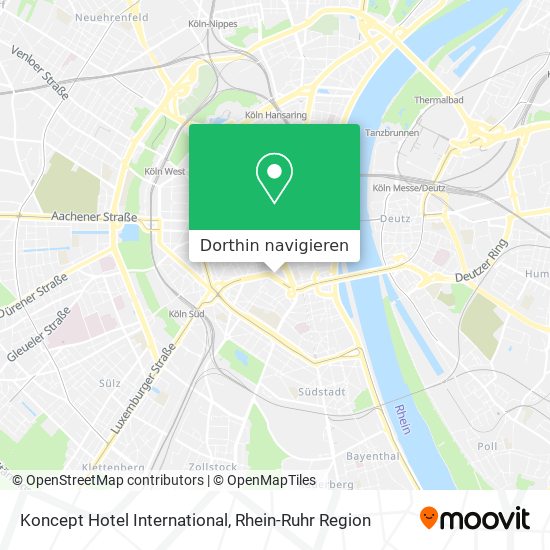 Koncept Hotel International Karte