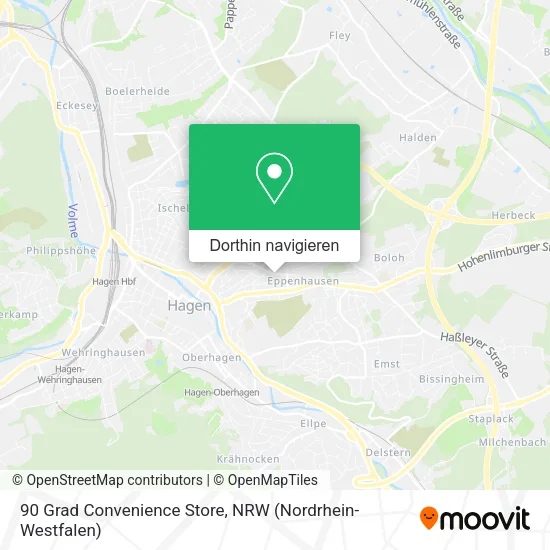 90 Grad Convenience Store Karte