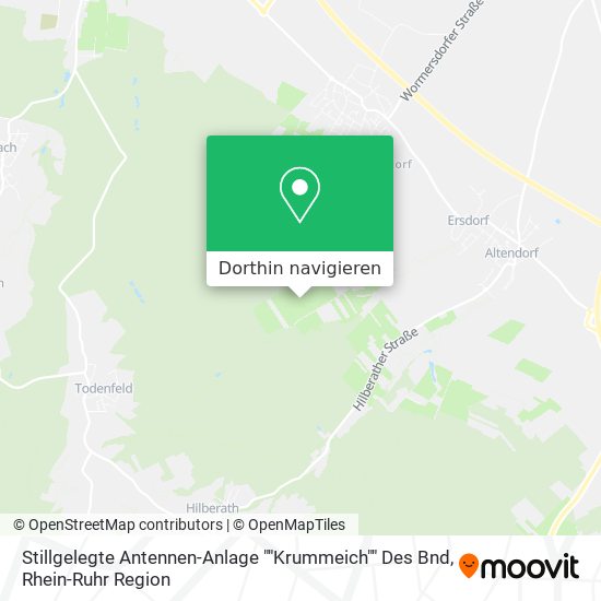 Stillgelegte Antennen-Anlage ""Krummeich"" Des Bnd Karte