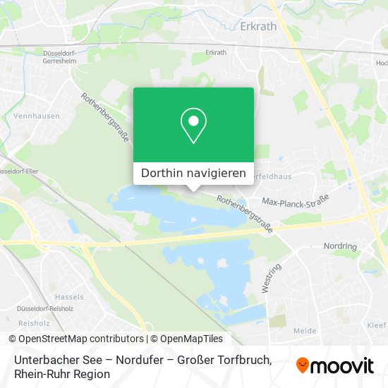 Unterbacher See – Nordufer – Großer Torfbruch Karte