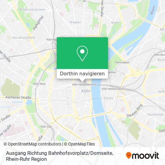 Ausgang Richtung Bahnhofsvorplatz / Domseite Karte