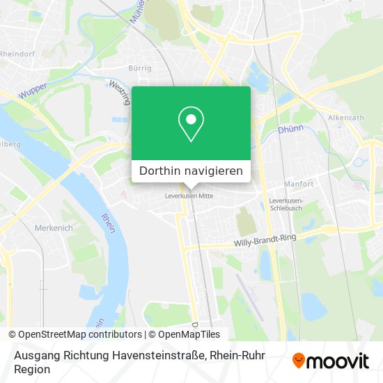 Ausgang Richtung Havensteinstraße Karte