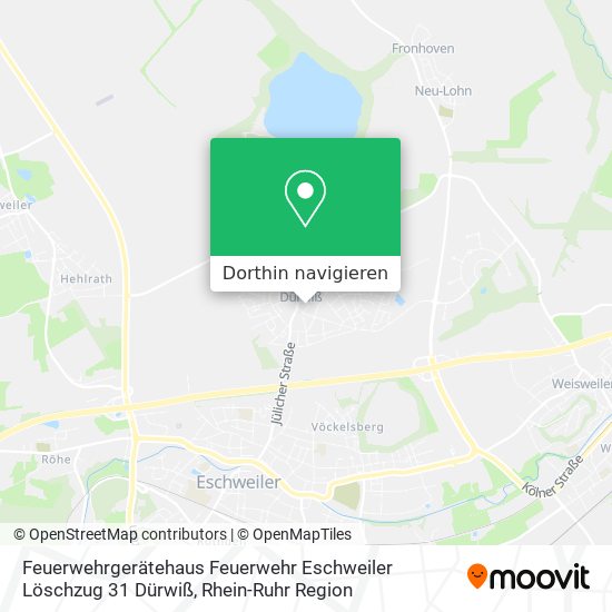 Feuerwehrgerätehaus Feuerwehr Eschweiler Löschzug 31 Dürwiß Karte