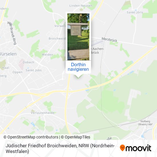 Jüdischer Friedhof Broichweiden Karte