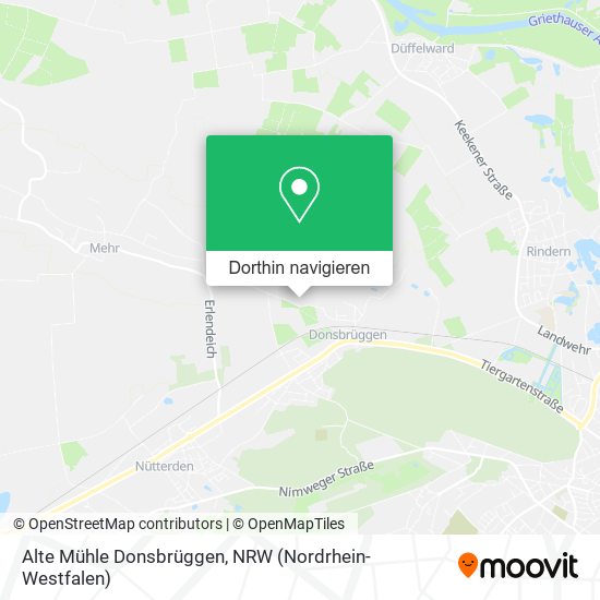 Alte Mühle Donsbrüggen Karte