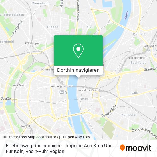 Erlebnisweg Rheinschiene - Impulse Aus Köln Und Für Köln Karte