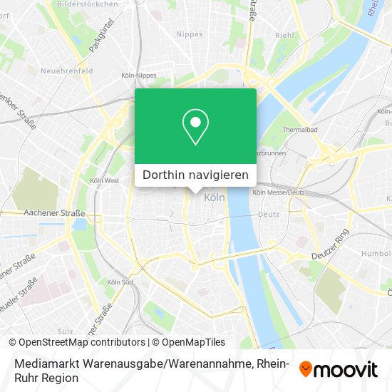 Mediamarkt Warenausgabe / Warenannahme Karte