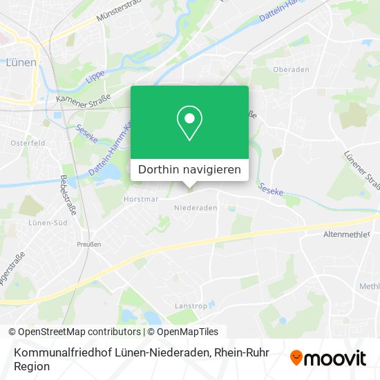 Kommunalfriedhof Lünen-Niederaden Karte