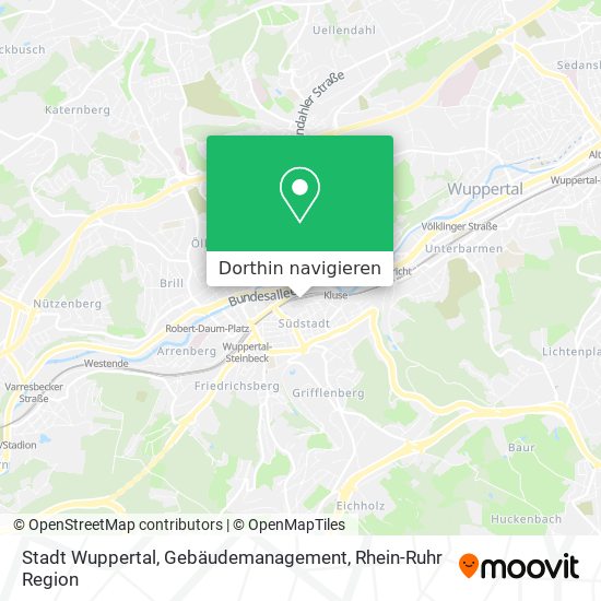 Stadt Wuppertal, Gebäudemanagement Karte