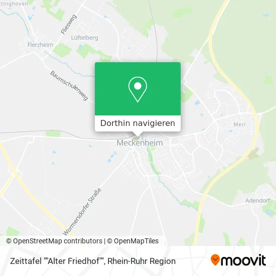 Zeittafel "Alter Friedhof" Karte