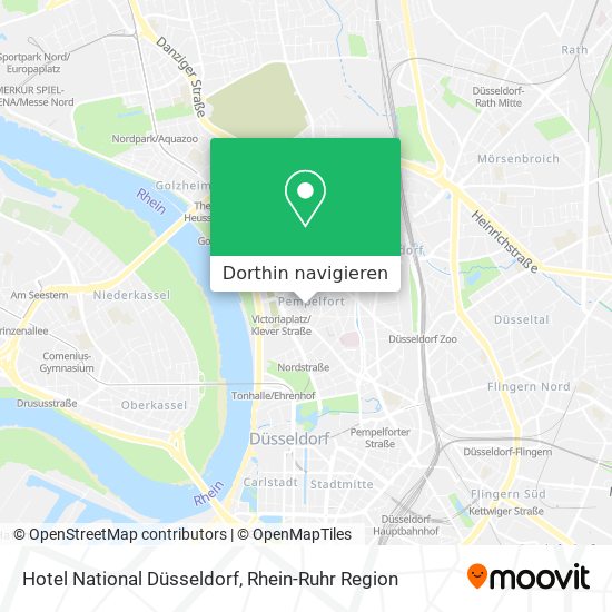 Hotel National Düsseldorf Karte