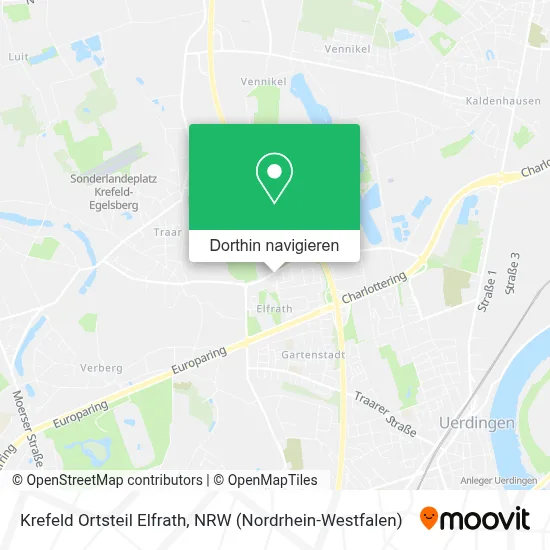 Krefeld Ortsteil Elfrath Karte