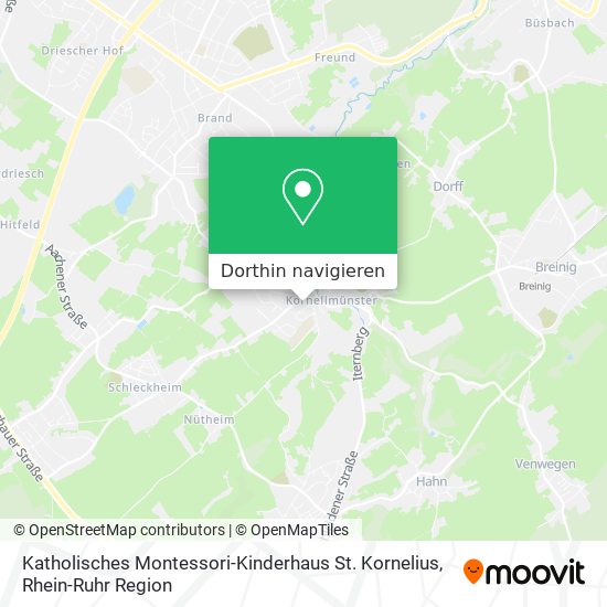 Katholisches Montessori-Kinderhaus St. Kornelius Karte