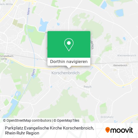 Parkplatz Evangelische Kirche Korschenbroich Karte