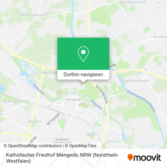 Katholischer Friedhof Mengede Karte
