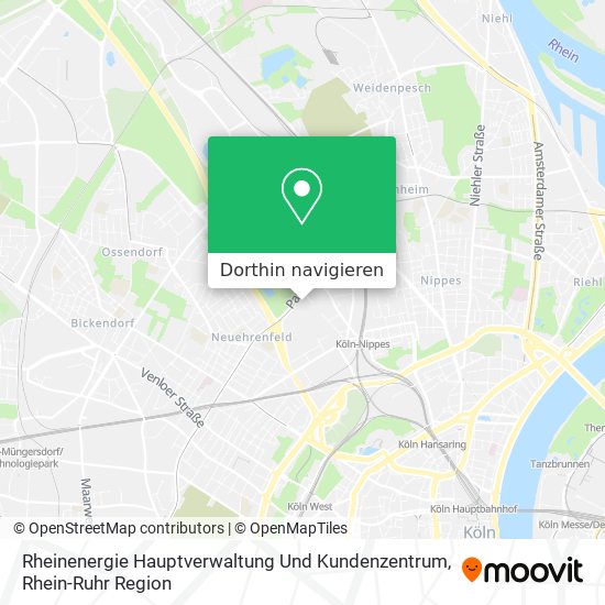 Rheinenergie Hauptverwaltung Und Kundenzentrum Karte