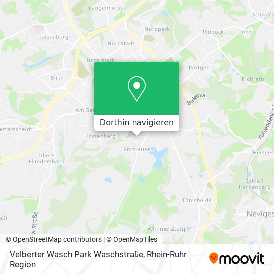 Velberter Wasch Park Waschstraße Karte