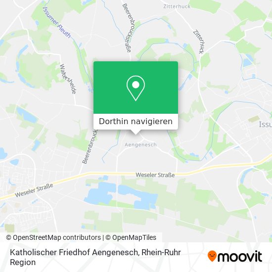 Katholischer Friedhof Aengenesch Karte