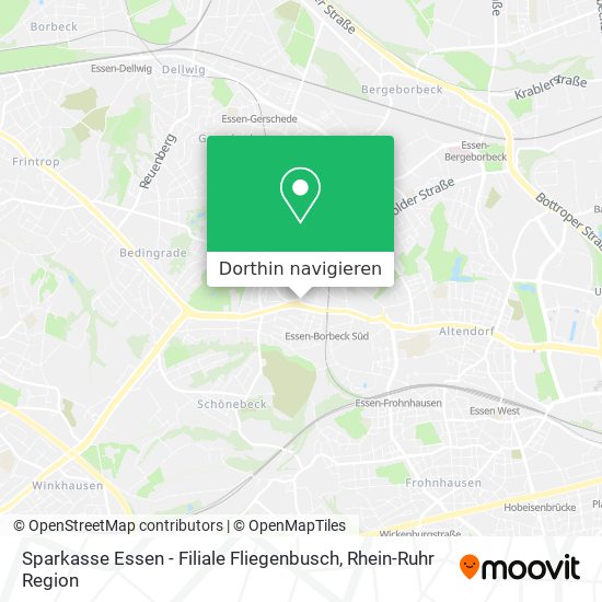 Sparkasse Essen - Filiale Fliegenbusch Karte