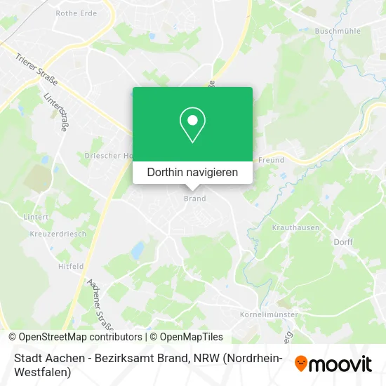 Stadt Aachen - Bezirksamt Brand Karte