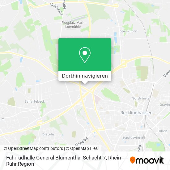 Fahrradhalle General Blumenthal Schacht 7 Karte
