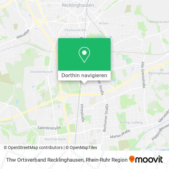 Thw Ortsverband Recklinghausen Karte