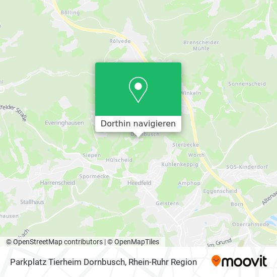 Parkplatz Tierheim Dornbusch Karte