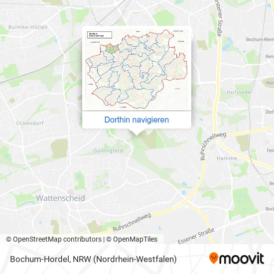 Bochum-Hordel Karte