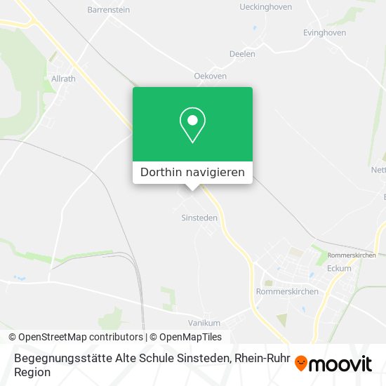 Begegnungsstätte Alte Schule Sinsteden Karte