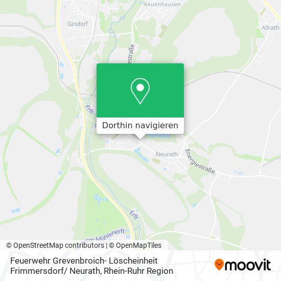Feuerwehr Grevenbroich- Löscheinheit Frimmersdorf/ Neurath Karte