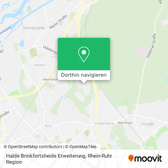 Halde Brinkfortsheide Erweiterung Karte