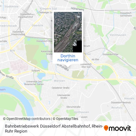 Bahnbetriebswerk Düsseldorf Abstellbahnhof Karte