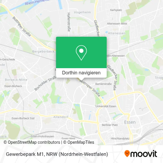Gewerbepark M1 Karte