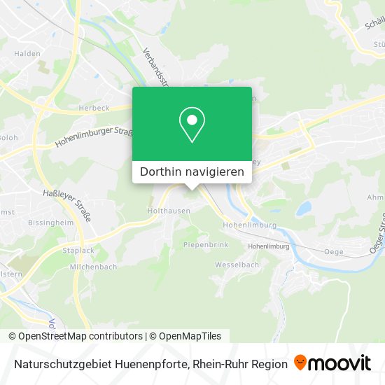 Naturschutzgebiet Huenenpforte Karte