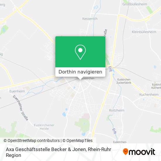 Axa Geschäftsstelle Becker & Jonen Karte