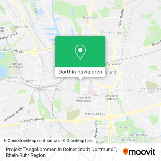 Projekt ""Angekommen In Deiner Stadt Dortmund"" Karte