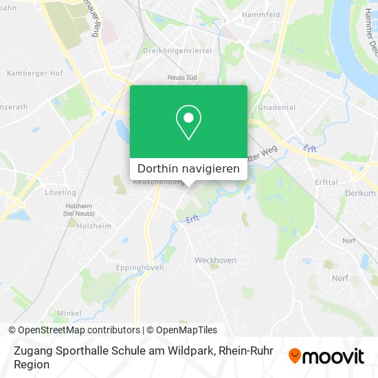 Zugang Sporthalle Schule am Wildpark Karte